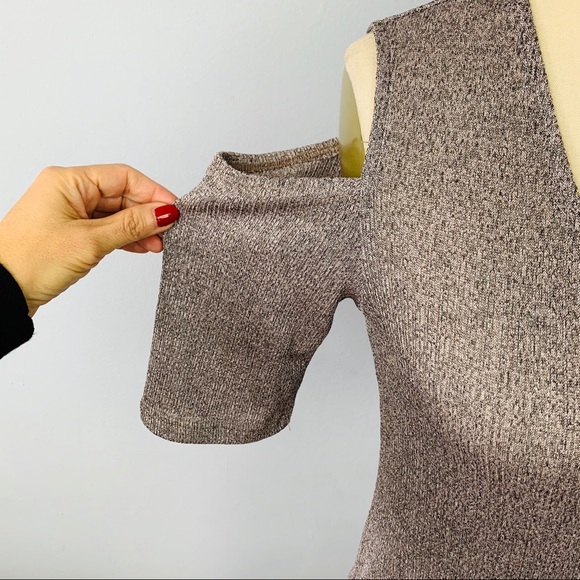 Bar III Cold Shoulder Top - Picture 2 of 8
